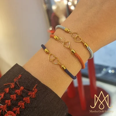 دستبند دو قلب درهم