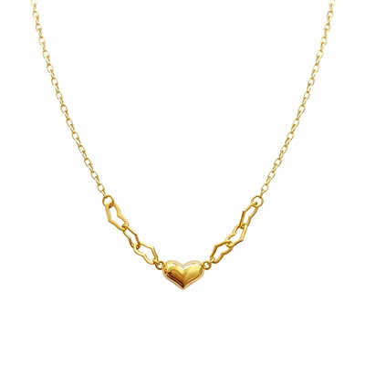 گردنبند قلب توخالی و قلب دامله