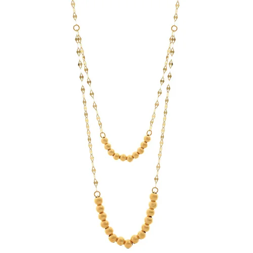 گردنبند دو لاین پولکی و  گوی