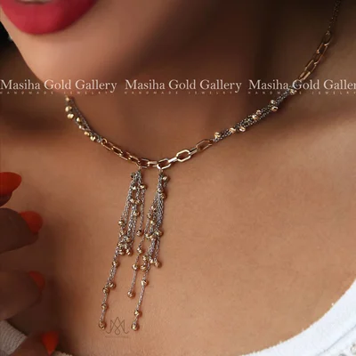 گردنبند دو رنگ البرنادو