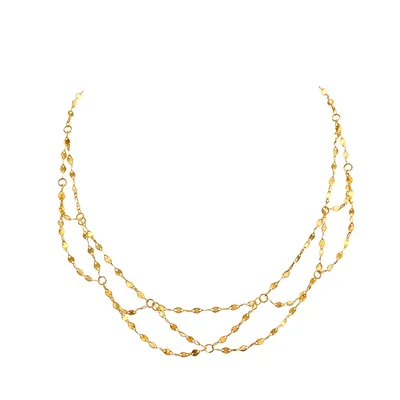 گردنبند پولکی گرد مجلسی