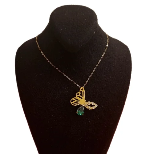 گردنبند اشک پروانه با زنجیر