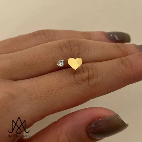 گوشواره قلب و نگین