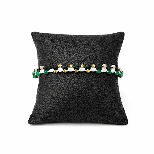 دستبند بافت البرنادو و سنگ