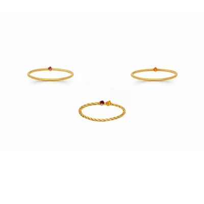 انگشترنگین رنگی