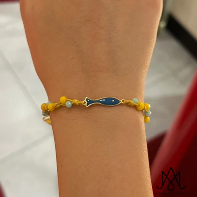 دستبند ماهی میناکاری