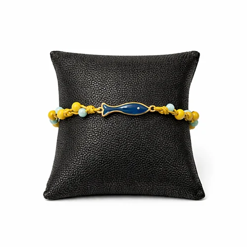 دستبند ماهی میناکاری