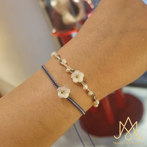 دستبند گل صدف