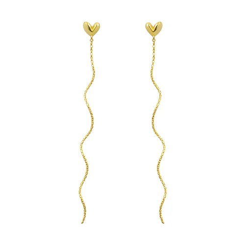 گوشواره قلب موجی