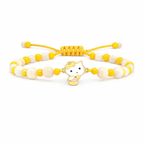 دستبند گربه فانتزی زرد