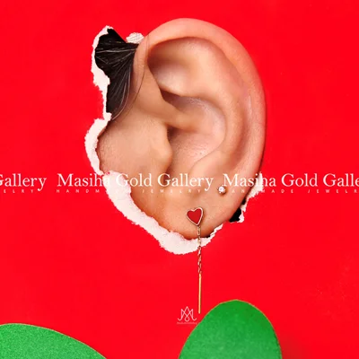 گوشواره قلب میناکاری