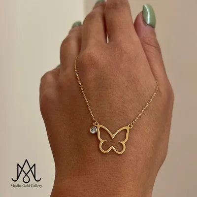 گردنبند پروانه و نگین