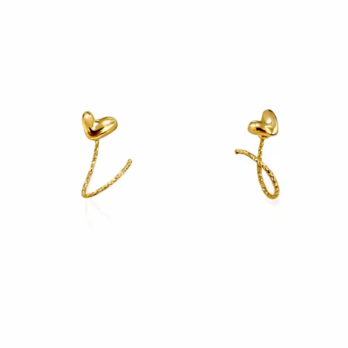 گوشواره دولاین حلقه قلب دامله