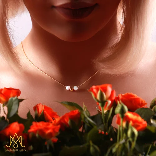 گردنبند دو گوی اپال | کد:304